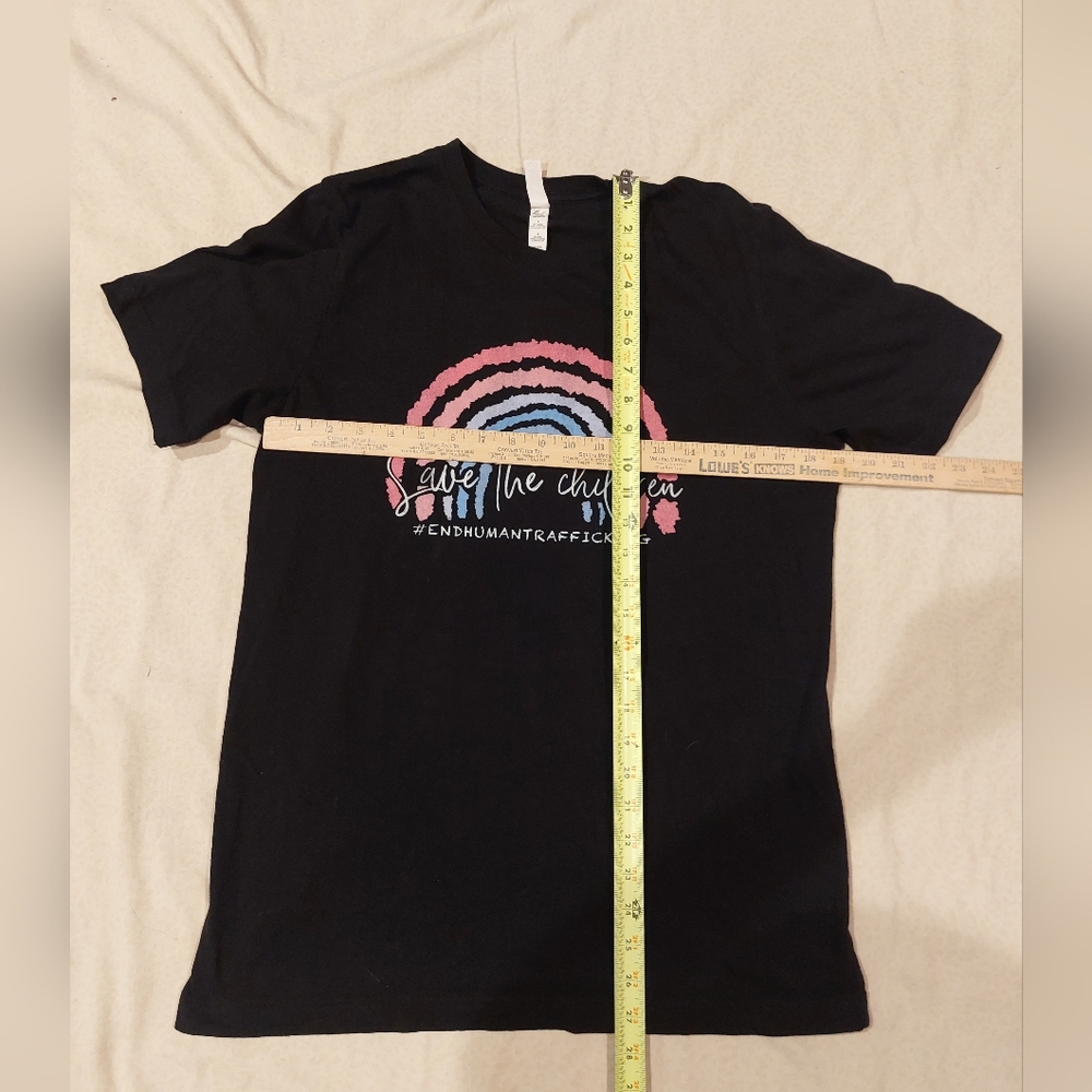 Black Woman's Shirt with Rainbow Design